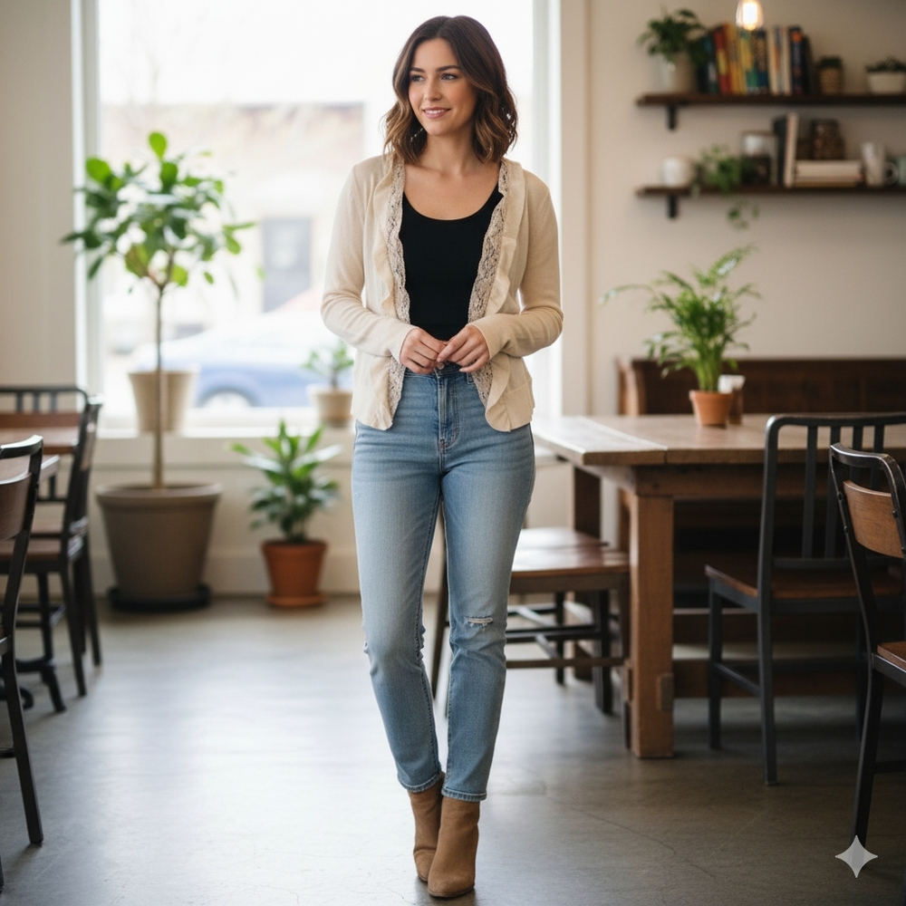 Poof Excellence Off White Cardigan